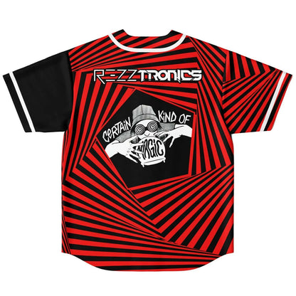 Rezztronics Red Op-Art Reversible Baseball Jersey