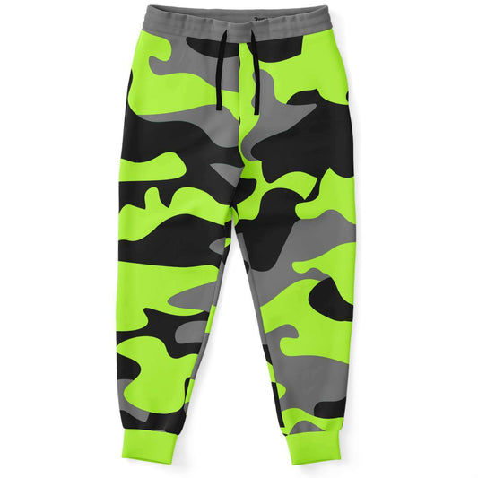 Neon Lime Camouflage Rave Joggers