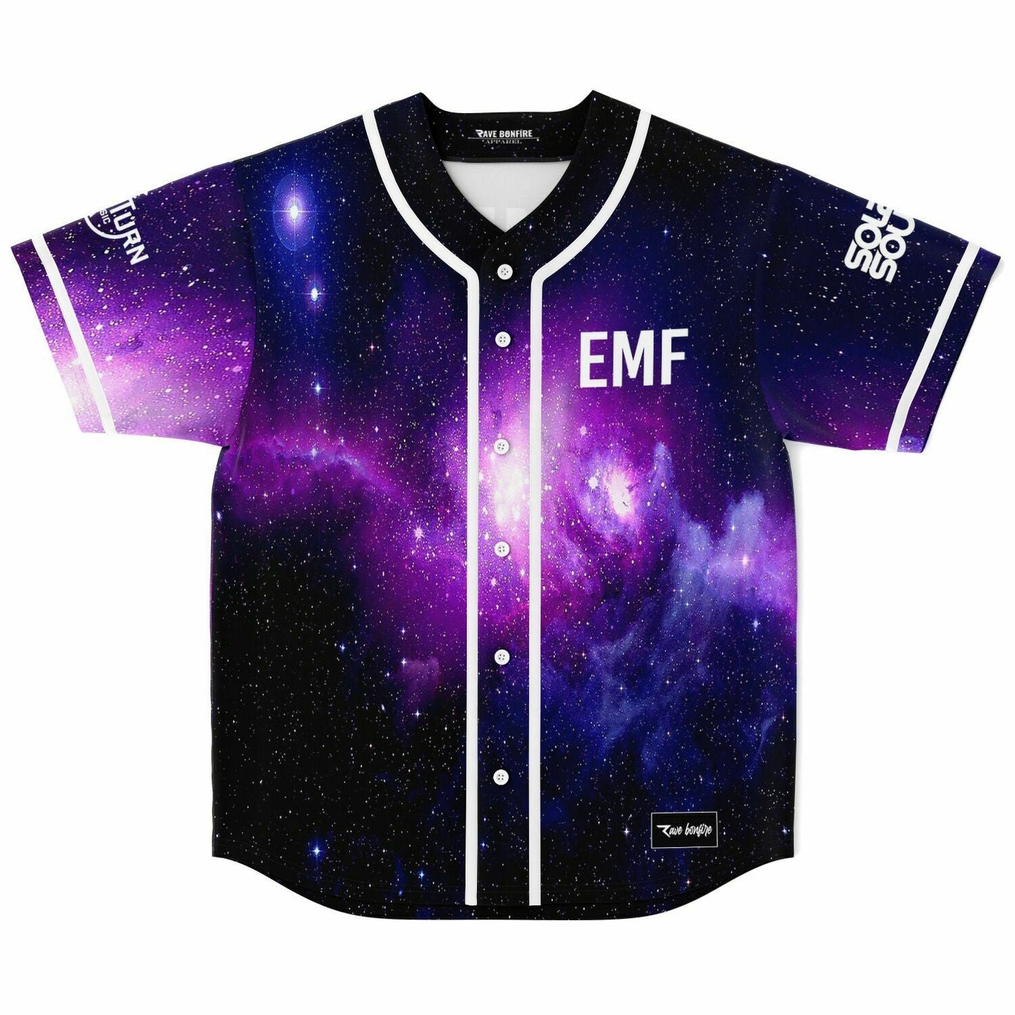 Purple Blue Cosmic Space Rave Baseball Jersey