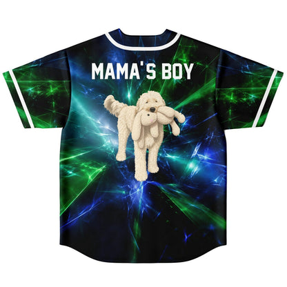 White Marble & Cosmic Blue Reversible Baseball Jersey