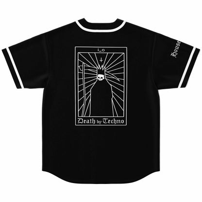i_o Black Hand Drawn Rave Baseball Jersey