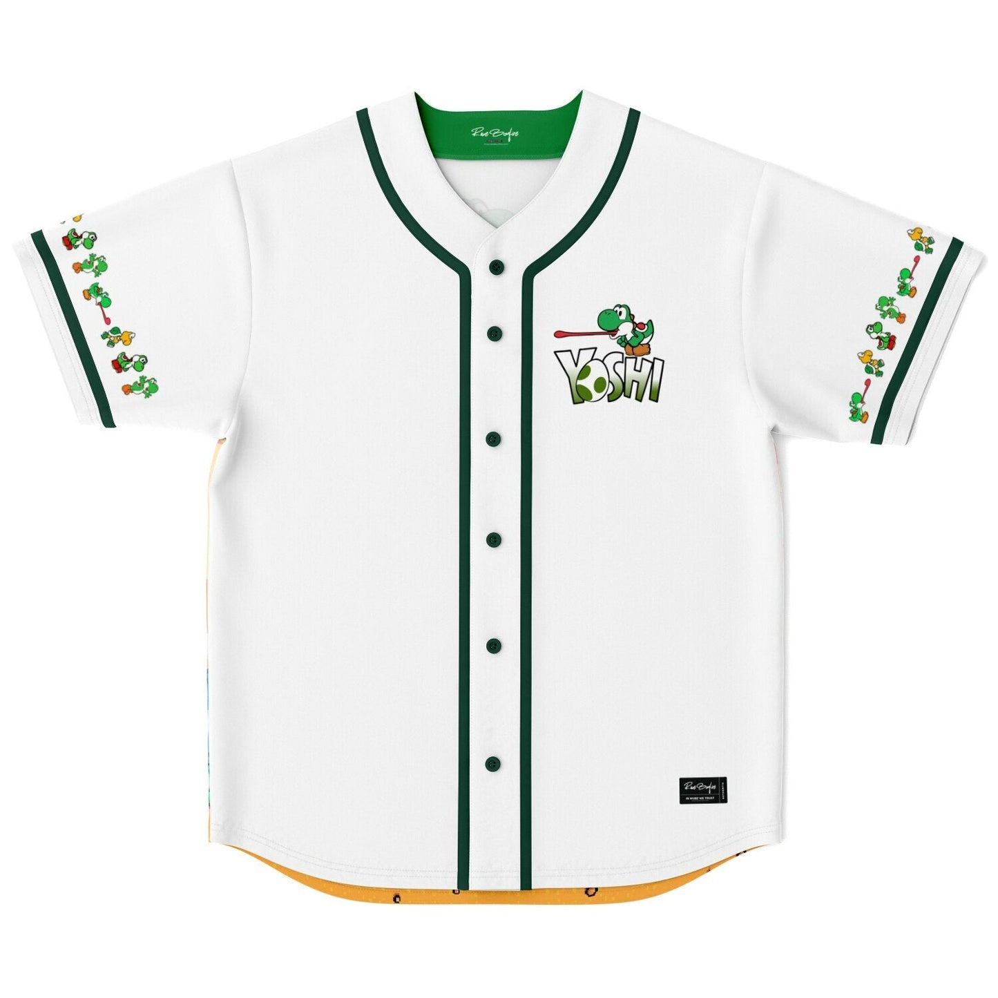 White Super Mario Rave Baseball Jersey