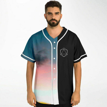 ODESZA Teal Half Pastel Rave Baseball Jersey