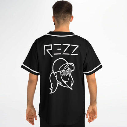 REZZ Black Line Art Rave Baseball Jersey