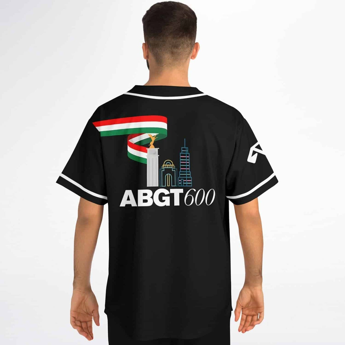 Above & Beyond Black Minimal Wordmarks Rave Baseball Jersey
