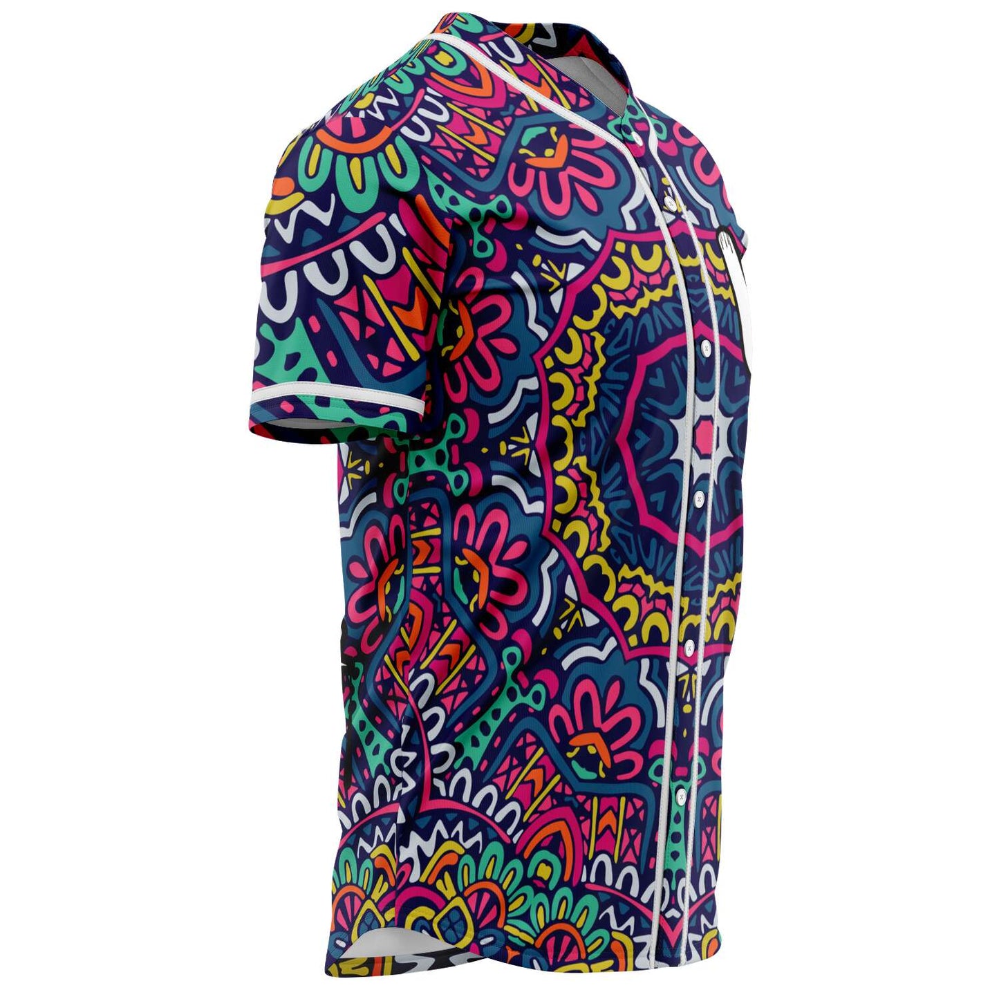 Psychedelic Mandala Rave Baseball Jersey