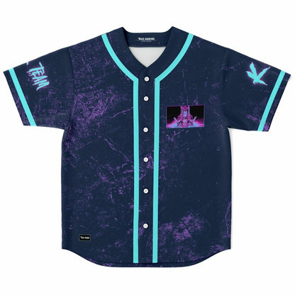 Kai Wachi Dark Navy Grunge Rave Baseball Jersey