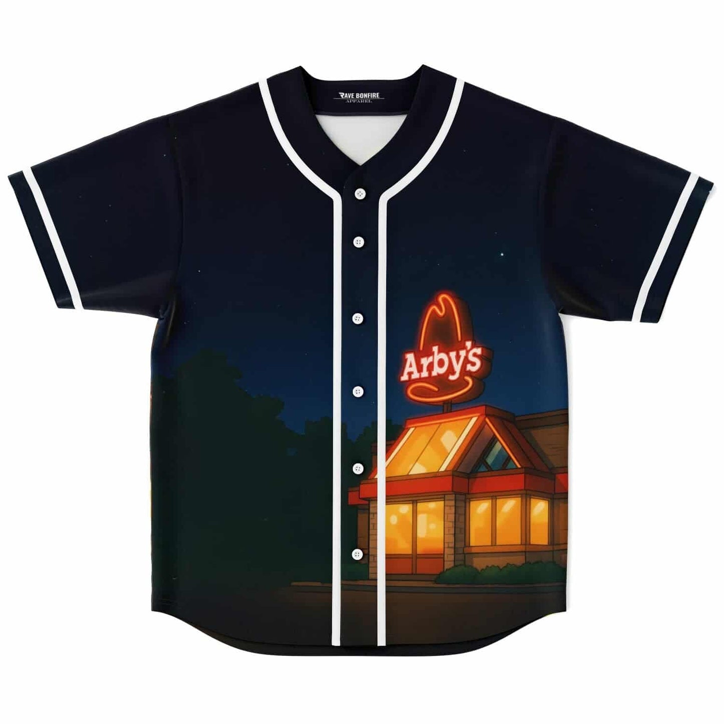Dark Navy Arby’S Fast Rave Baseball Jersey