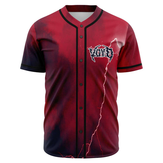 SVDDEN DEATH Deep Red Stormy Haze Rave Baseball Jersey