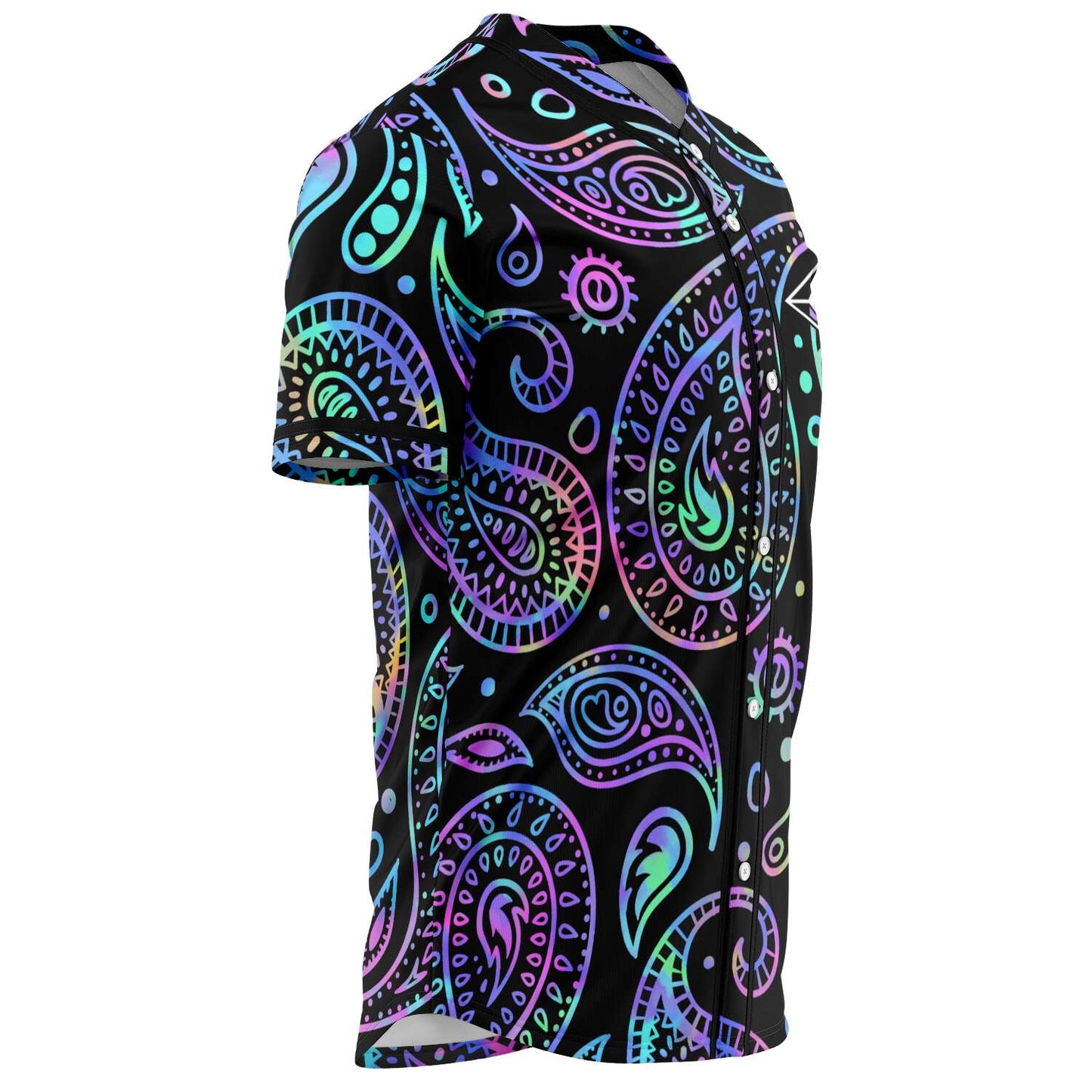 SLANDER Black Paisley Rave Baseball Jersey