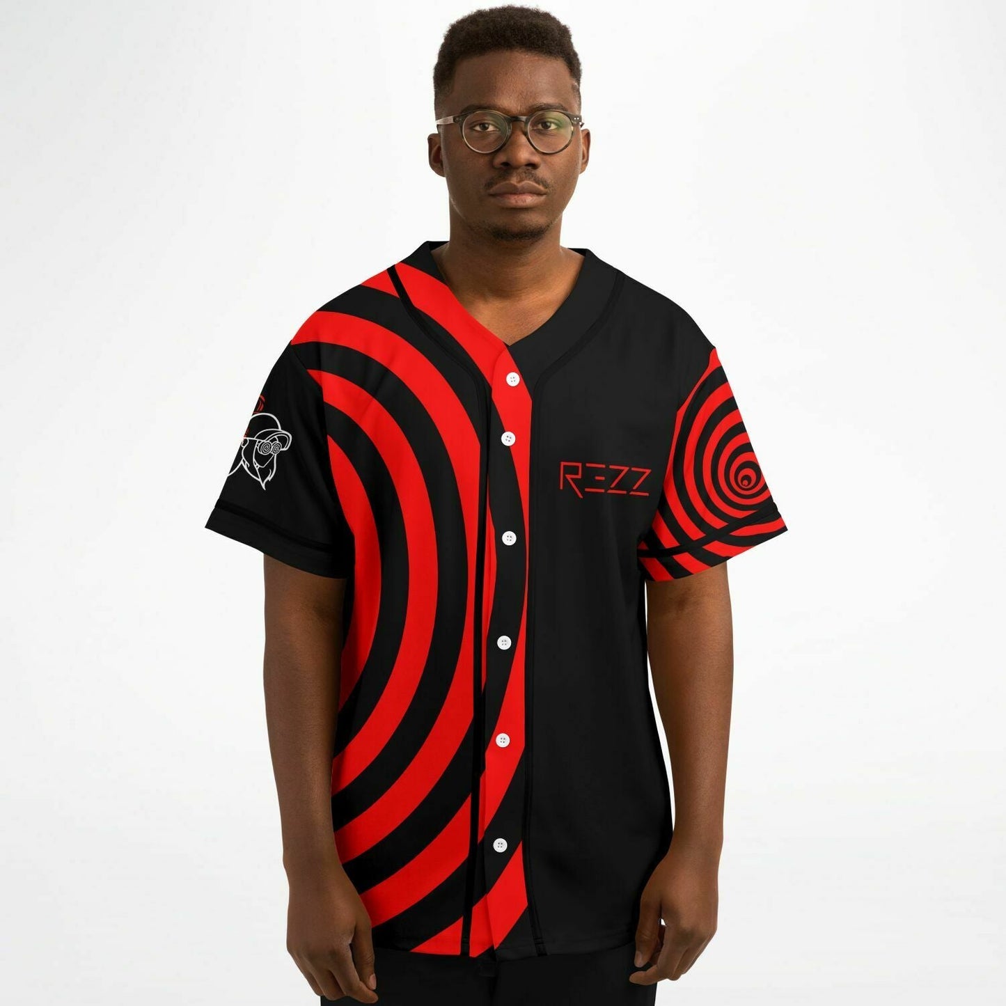 Rezz Black Concentric Hypnotic Rave Baseball Jersey