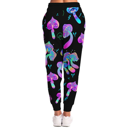 Black Psychedelic Magic Rave Joggers