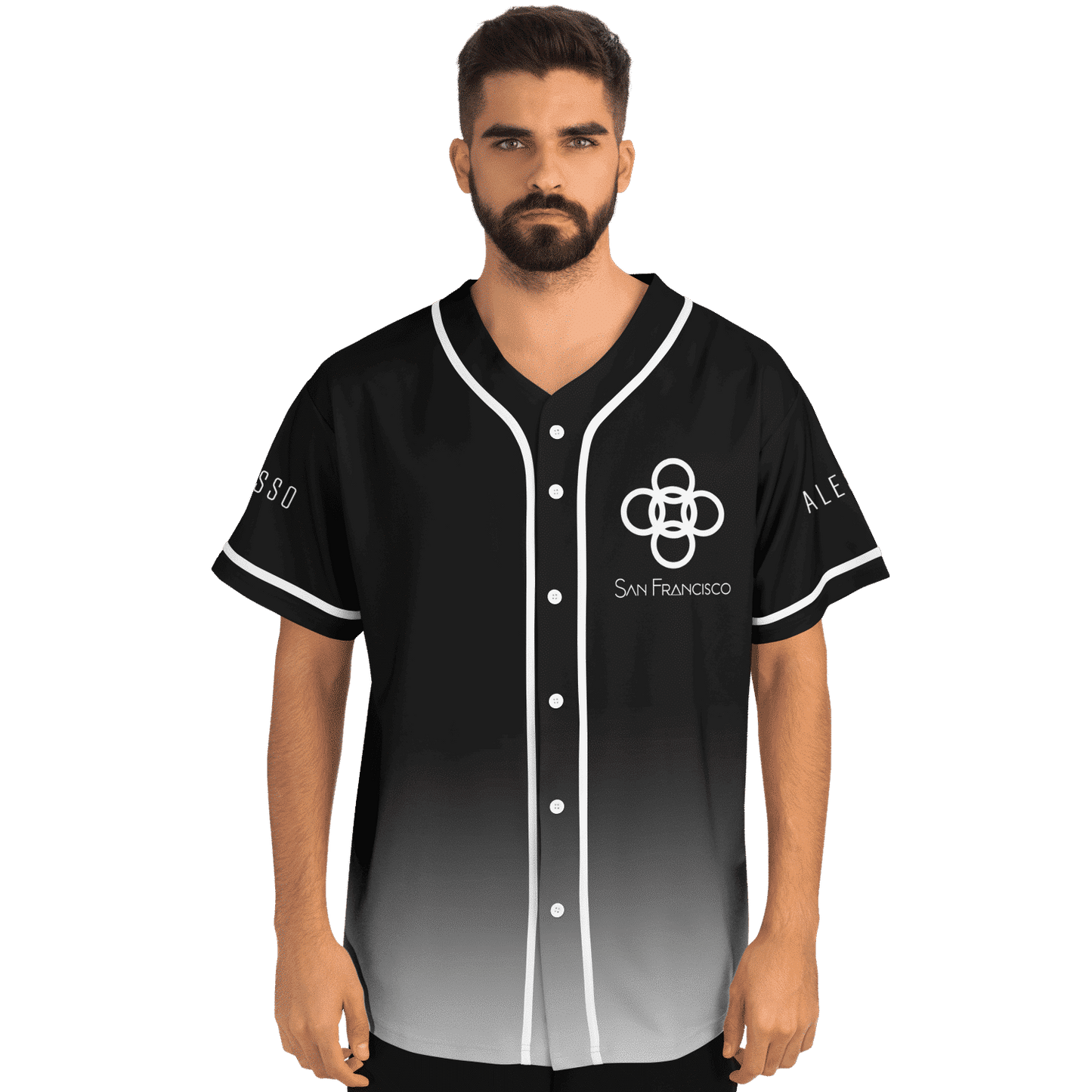Alesso Black White Interlocking Rings Rave Baseball Jersey