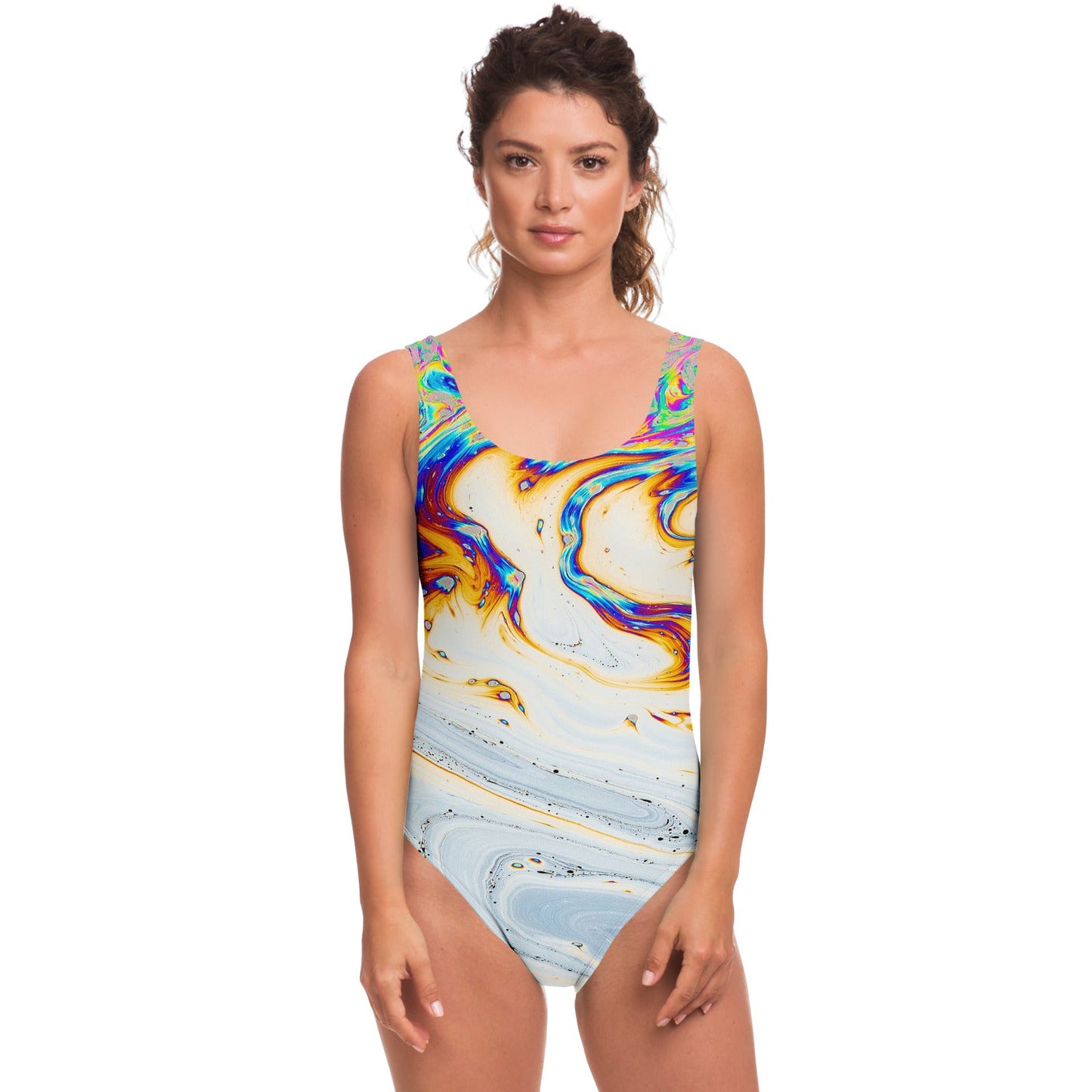 White Soap Bubble Rave Swimsuit