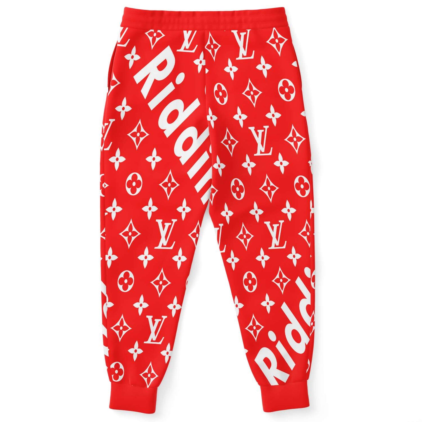 Red Luxury Monogram Rave Joggers