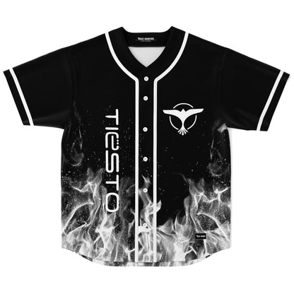 Tiesto Black White Smoky Rave Baseball Jersey