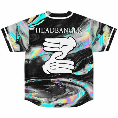 Feed Me Black Psychedelic Marbled Rave Baseball Jersey