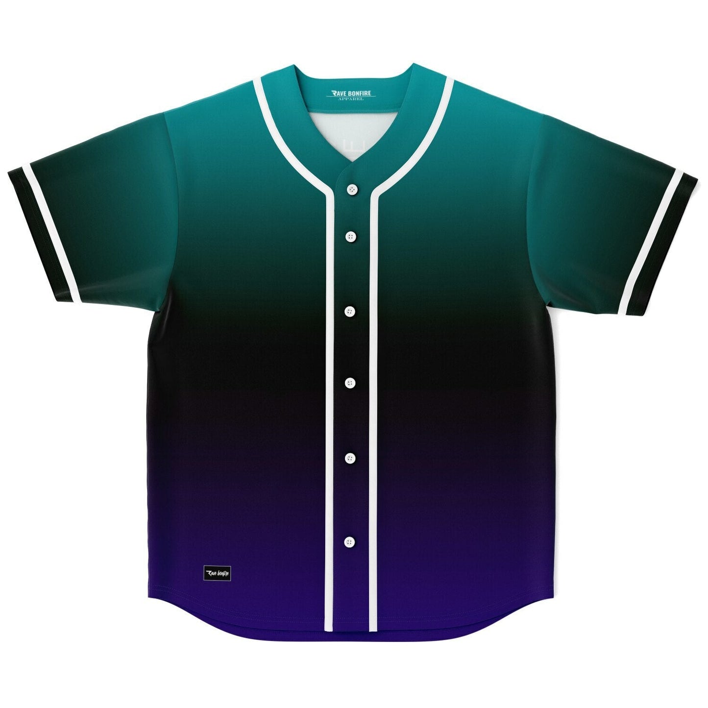 Dab The Sky Teal Black Symmetrical Winged Rave Baseball Jersey