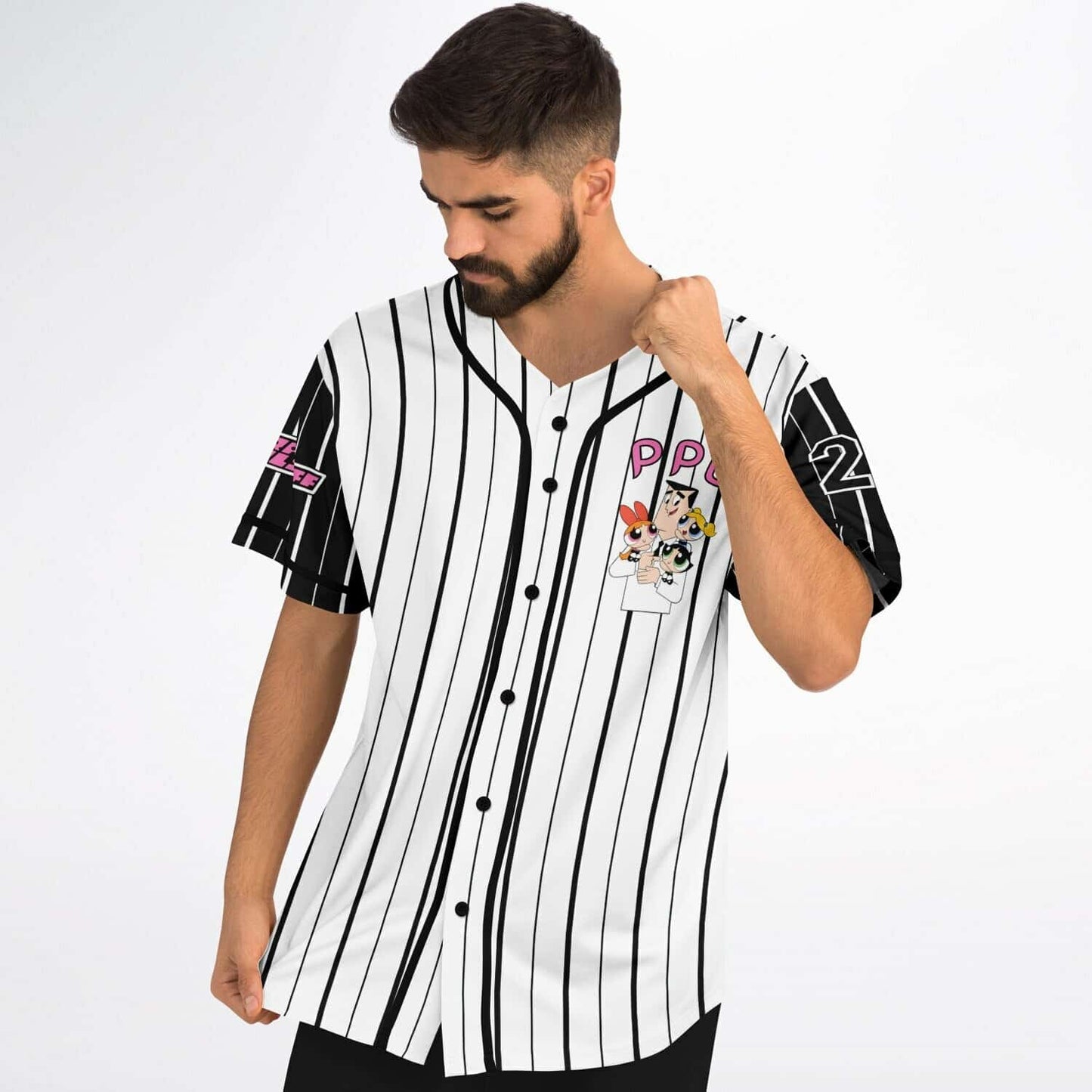 White Pinstripe Baseball Rave Baseball Jersey