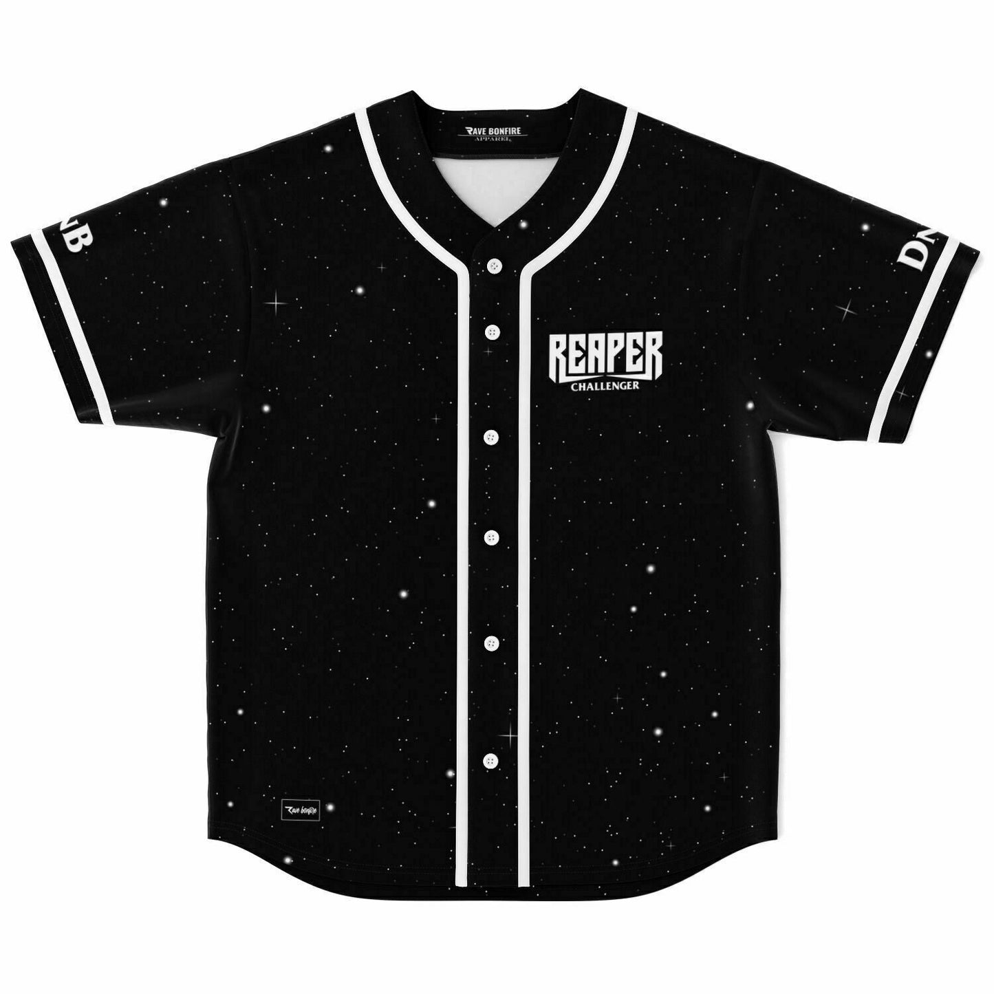 Reaper Black Starfield Rave Baseball Jersey