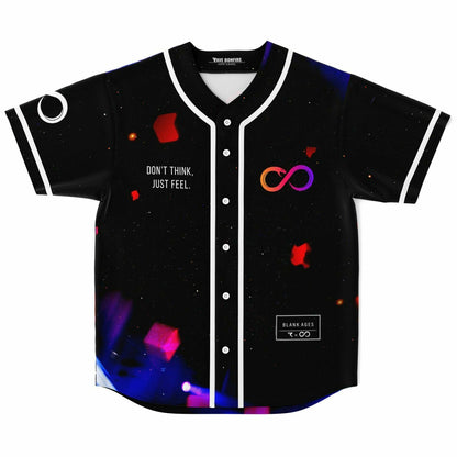 Blank Ages Black Cosmic Dark Starfield Rave Baseball Jersey