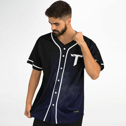 Teminite Deep Navy Night Sky Rave Baseball Jersey