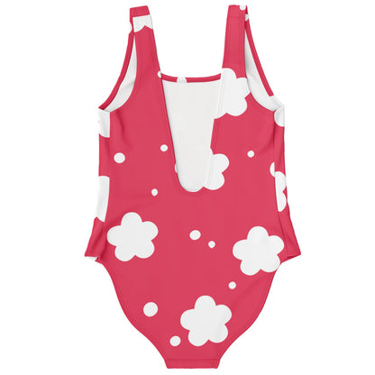 Raspberry Simple White Rave Swimsuit