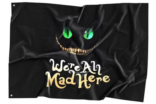 Black Cheshire Cat’S Rave Flag