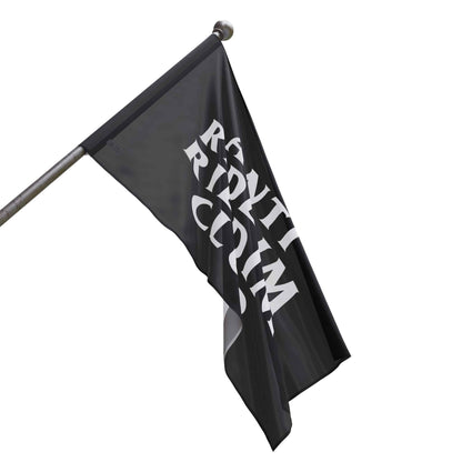 Dark Charcoal Text Only Rave Flag