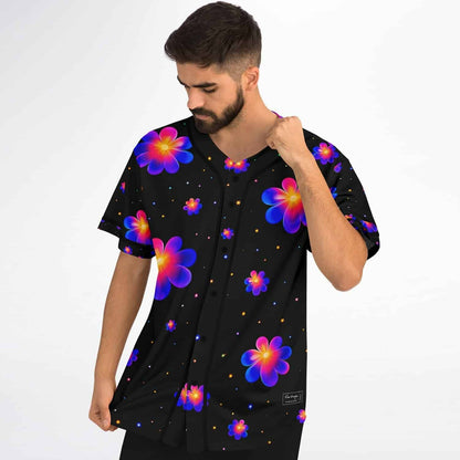 EDC Las Vegas 2026 Black Neon Glowing Rave Baseball Jersey