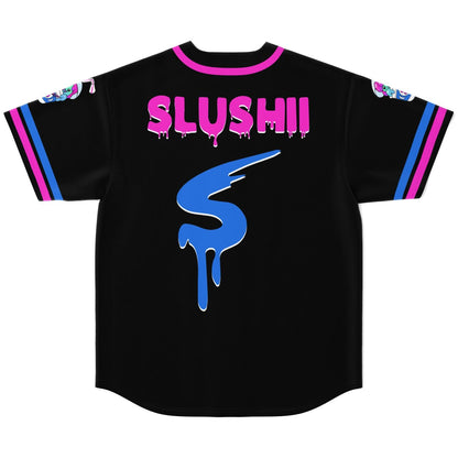 Slushii Black Dripping Paint Rave Baseball Jersey