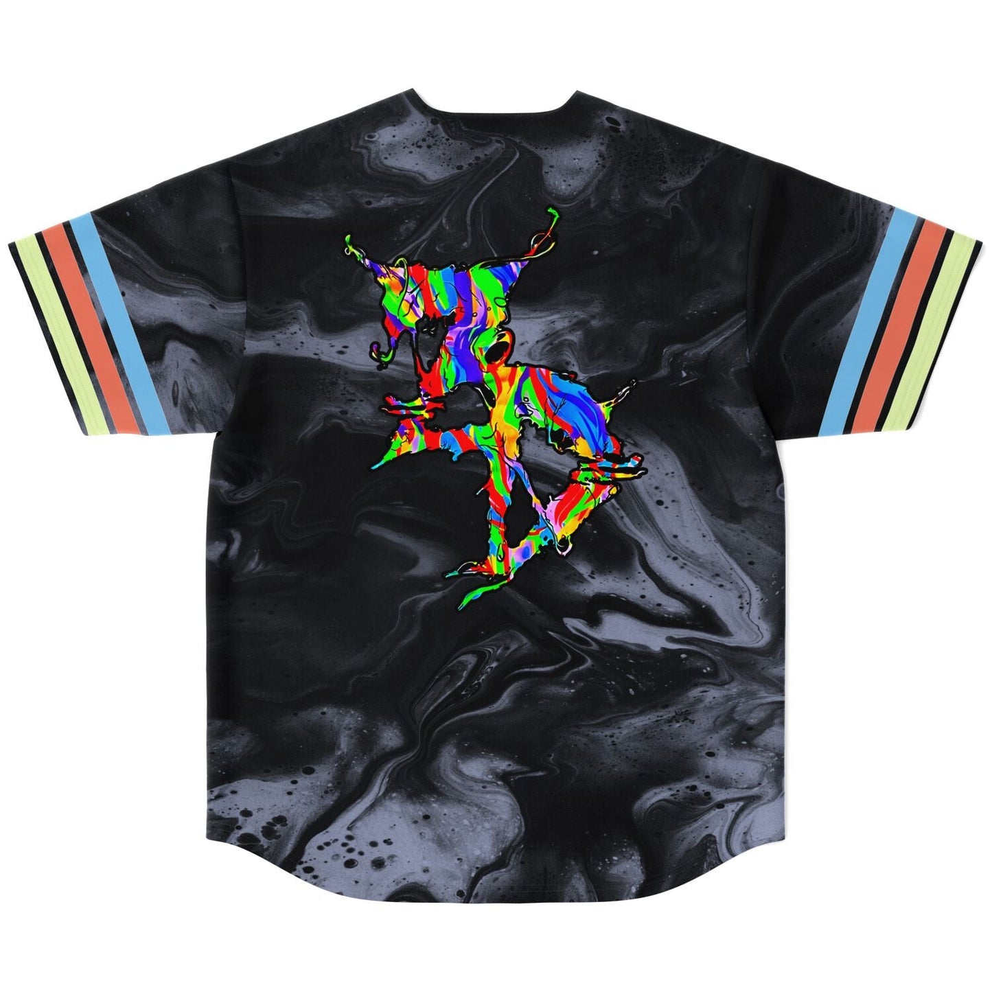 Zeds Dead Black Charcoal Psychedelic Marbled Rave Baseball Jersey