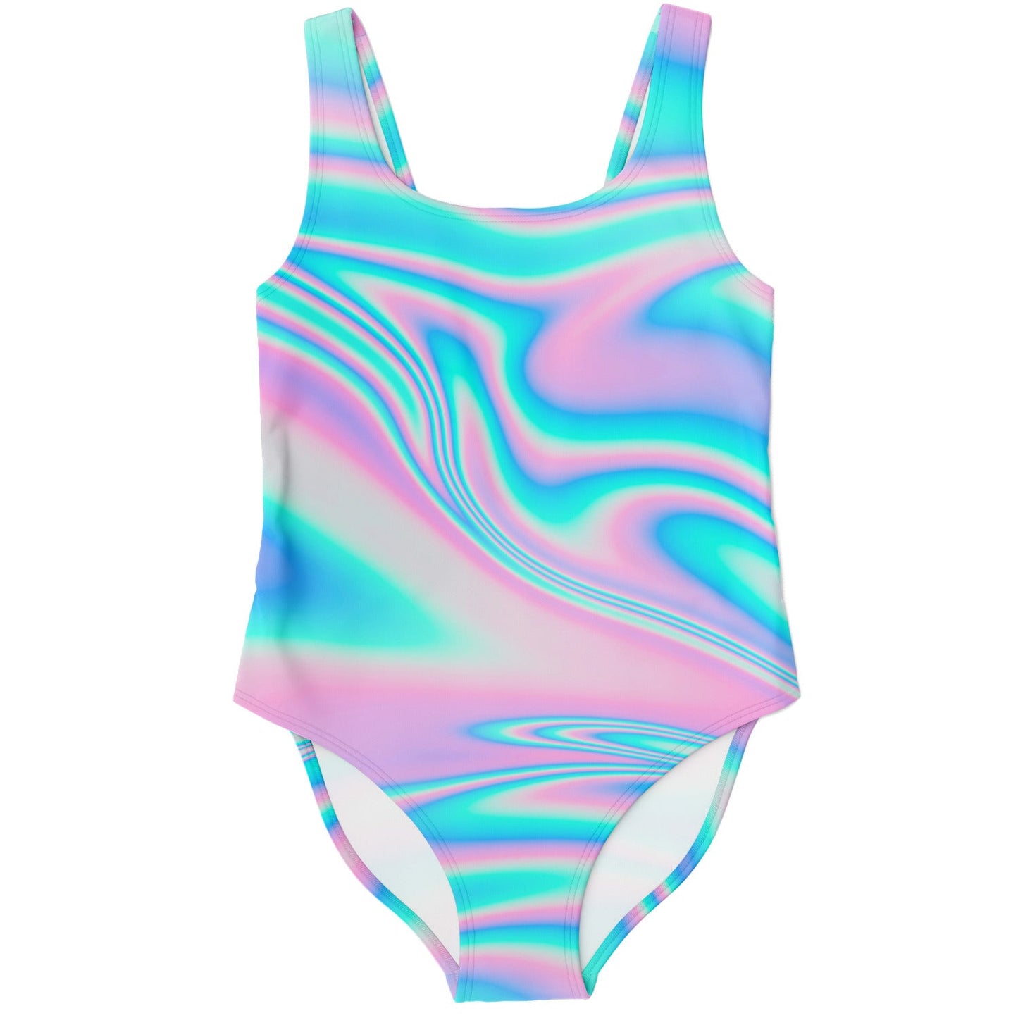 Pastel Pink Swirling Liquid Rave Swimsuit