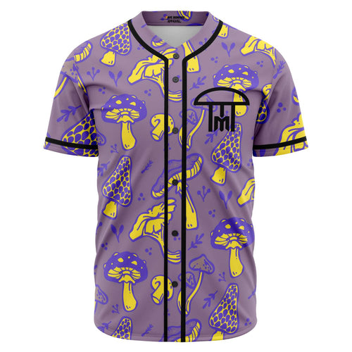 Infected Mushroom Lavender Psychedelic Mushrooms Rave Baseball Jersey