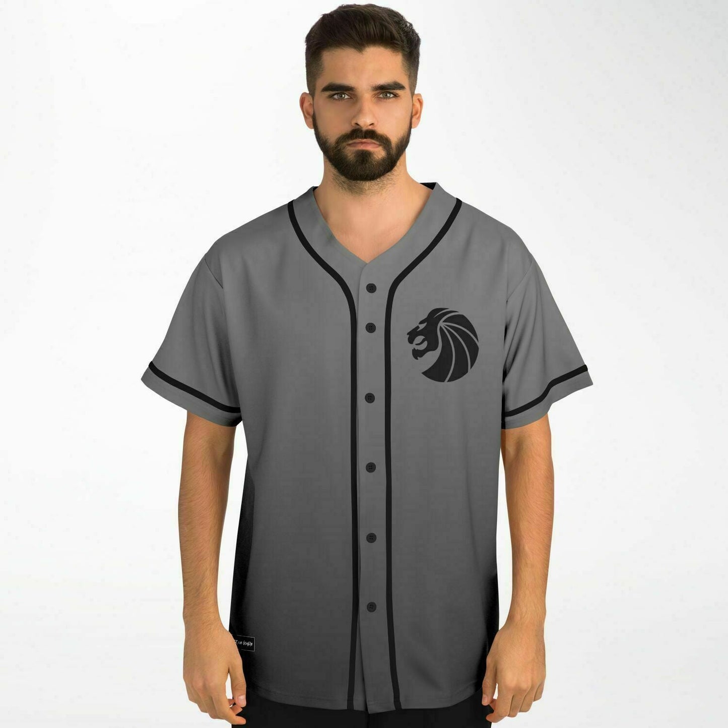 Seven Lions Grey Lion Head Rave Baseball Jersey