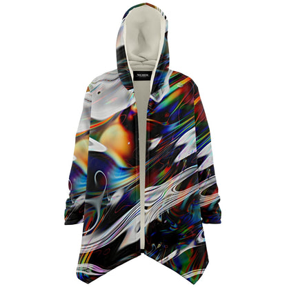 Iridescent Rainbow Chromatic Glitch Rave Cloak