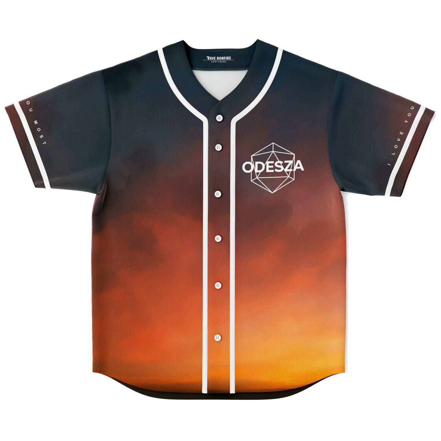 ODESZA Sunset Gradient Cinematic Sky Rave Baseball Jersey