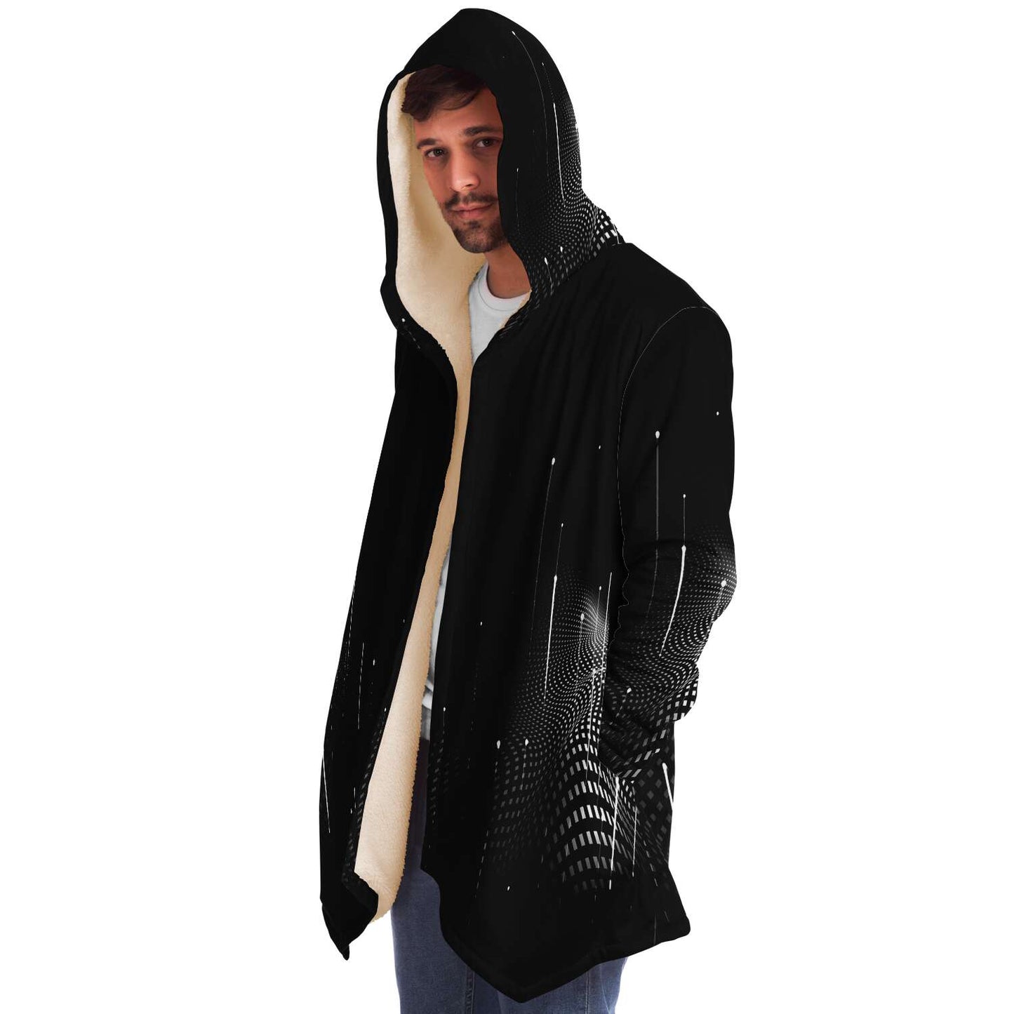 Gud Vibrations Black Halftone Dot Rave Cloak