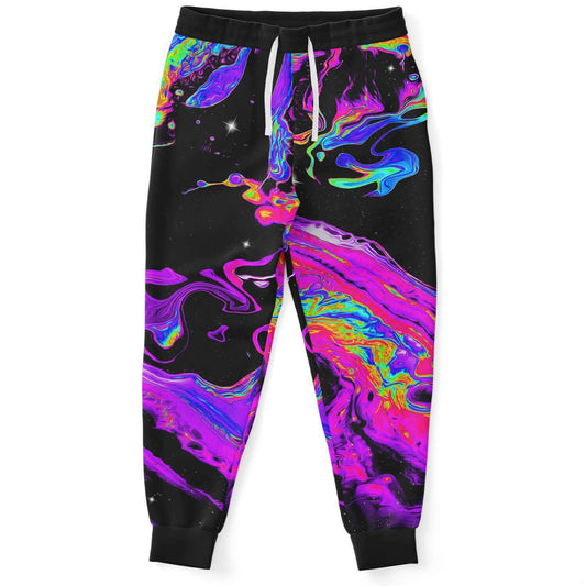 Black Psychedelic Galaxy Rave Joggers