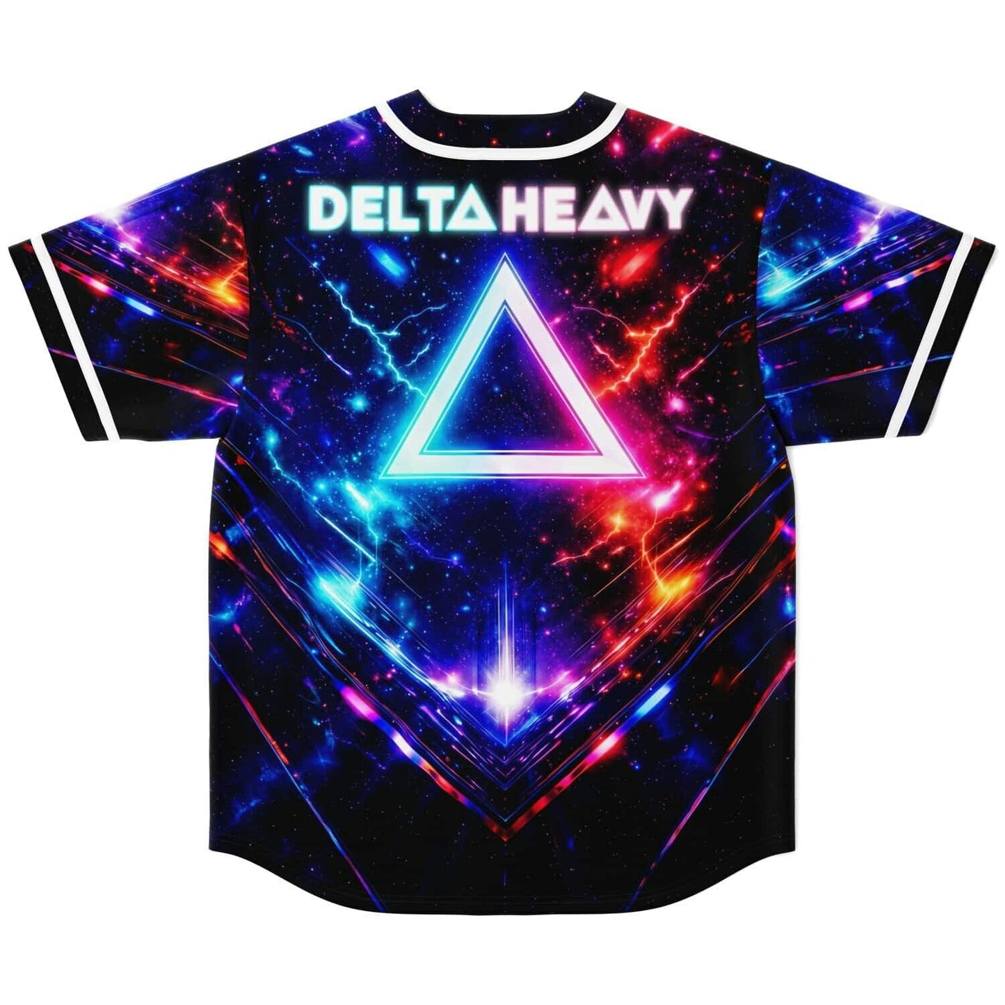 Delta Heavy Black Cosmic Galaxy Rave Baseball Jersey