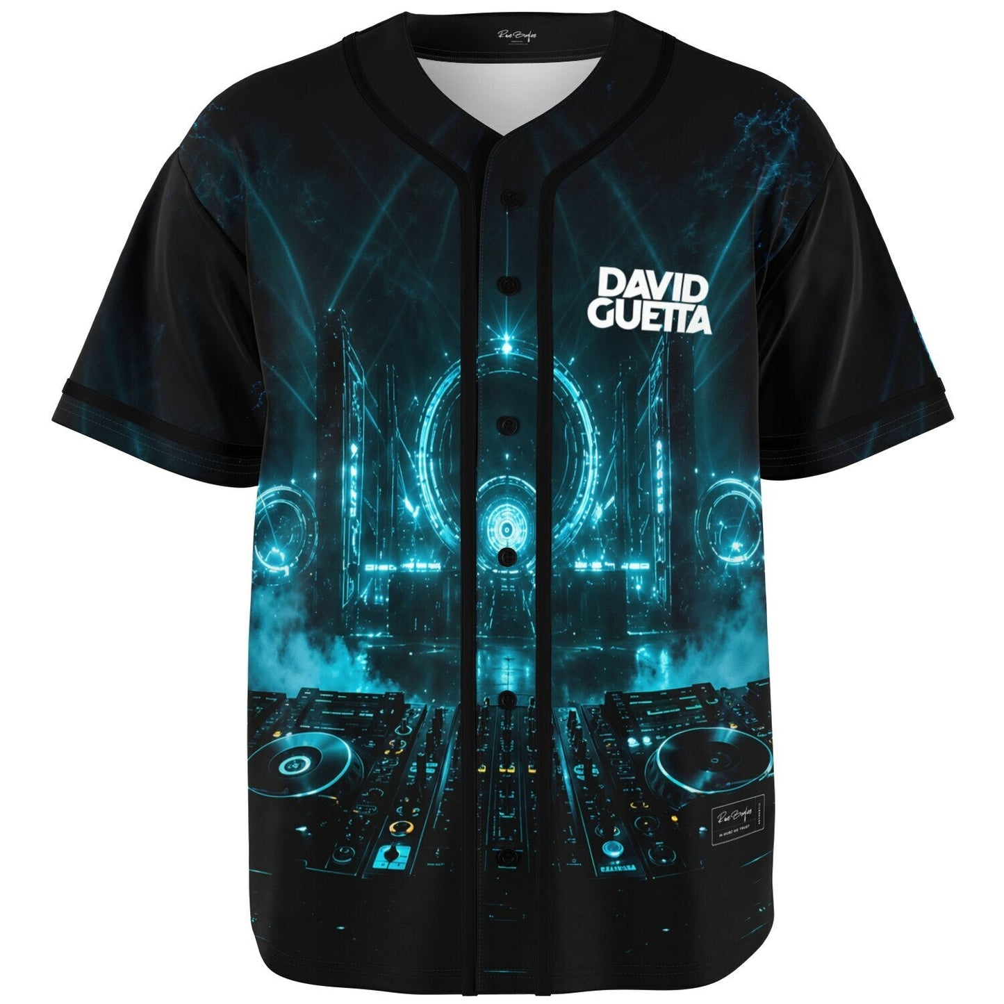 David Guetta Black Portrait Photo Rave Baseball Jersey