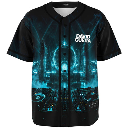 David Guetta Black Portrait Photo Rave Baseball Jersey