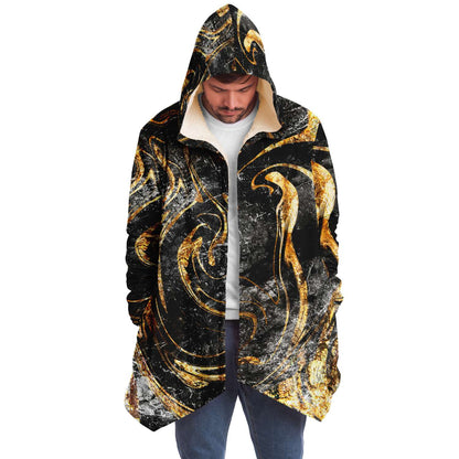 Black Gold Marbled Rave Cloak