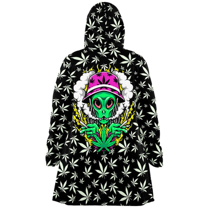 Black Cartoon Alien Rave Cloak