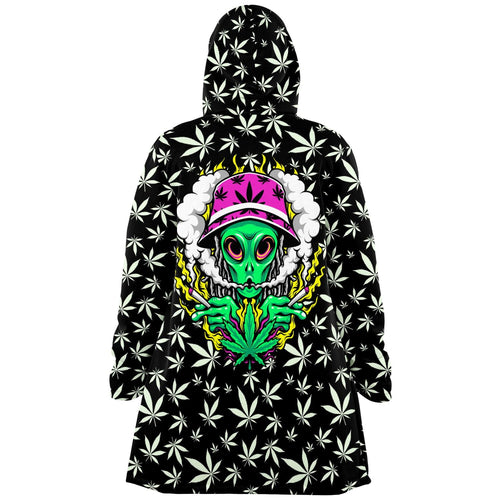 Black Cartoon Alien Rave Cloak