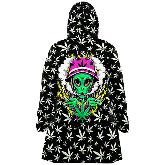 Black Cartoon Alien Rave Cloak