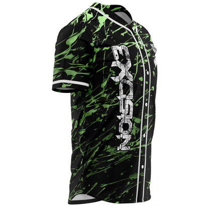 Excision Black Paint Splatter Rave Baseball Jersey