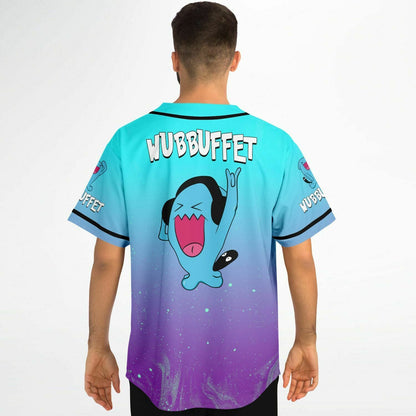 Teal Cartoon Blue Rave Baseball Jersey