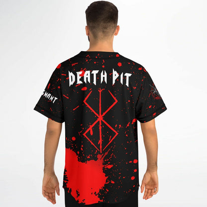 Marauda Black Blood Splatter Rave Baseball Jersey