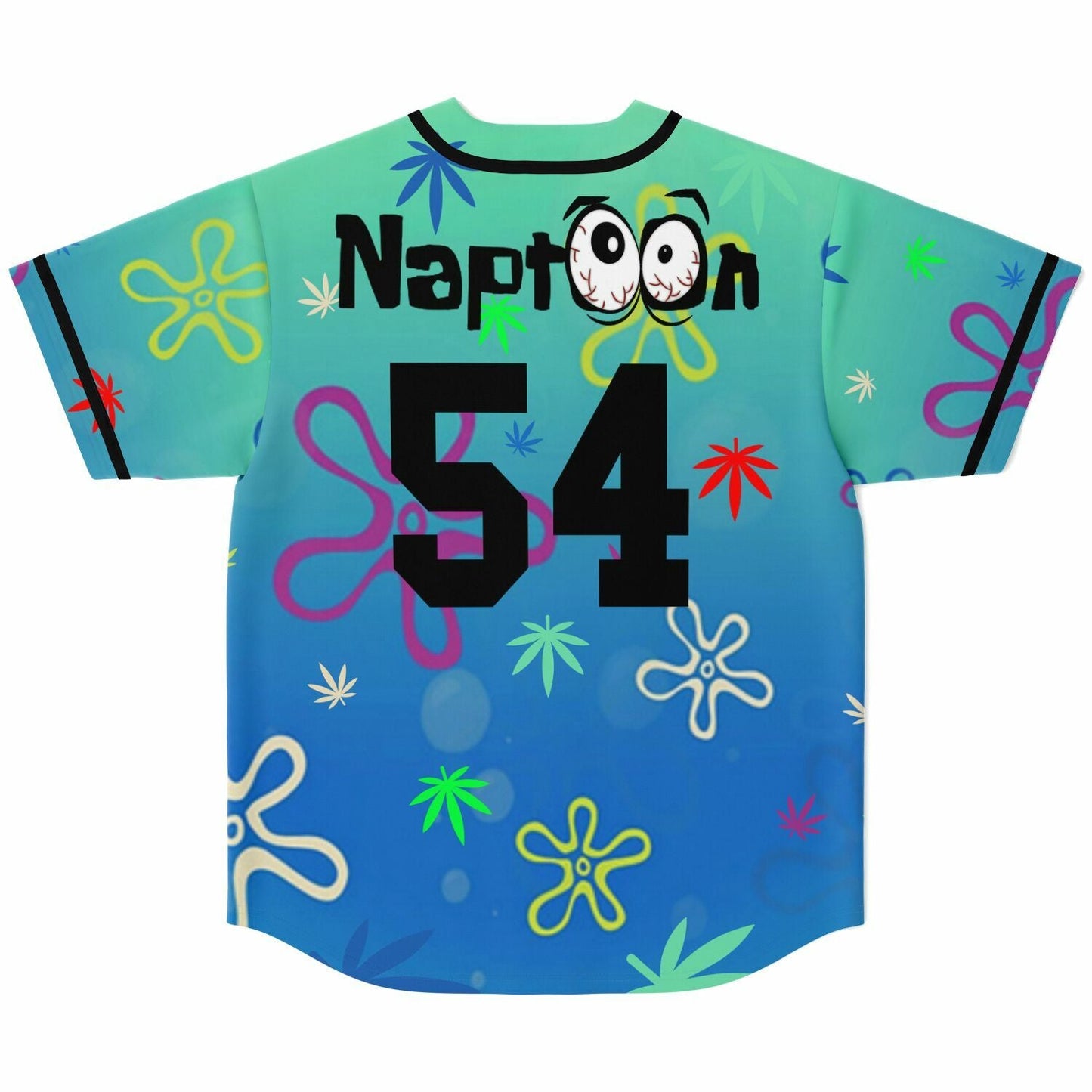 Teal Blue Bikini Bottom Rave Baseball Jersey